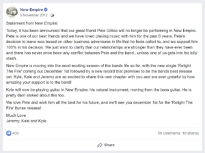 New Empire Pete Leaving 10 years ago