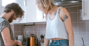 Couple in kitchen